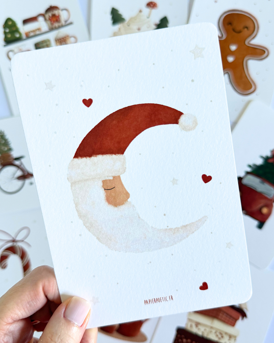 Greeting Card | Santa Moon