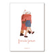 Illustration of two people hugging with 'friends forever' text on a white background