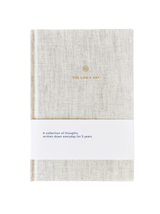 One Line A Day Journal - Linen Beige