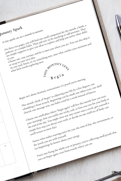 Planner January Spark page