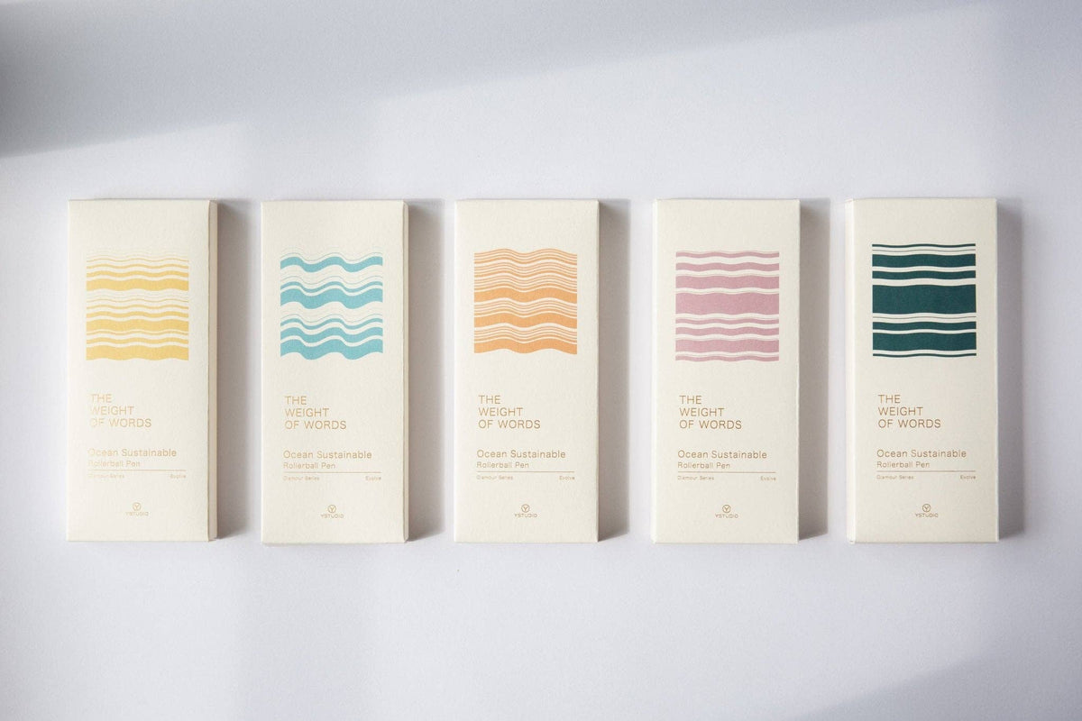 Five books with colorful watercolor covers on a white background