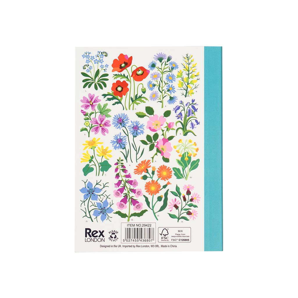 Floral design on a product packaging with Rex London branding.