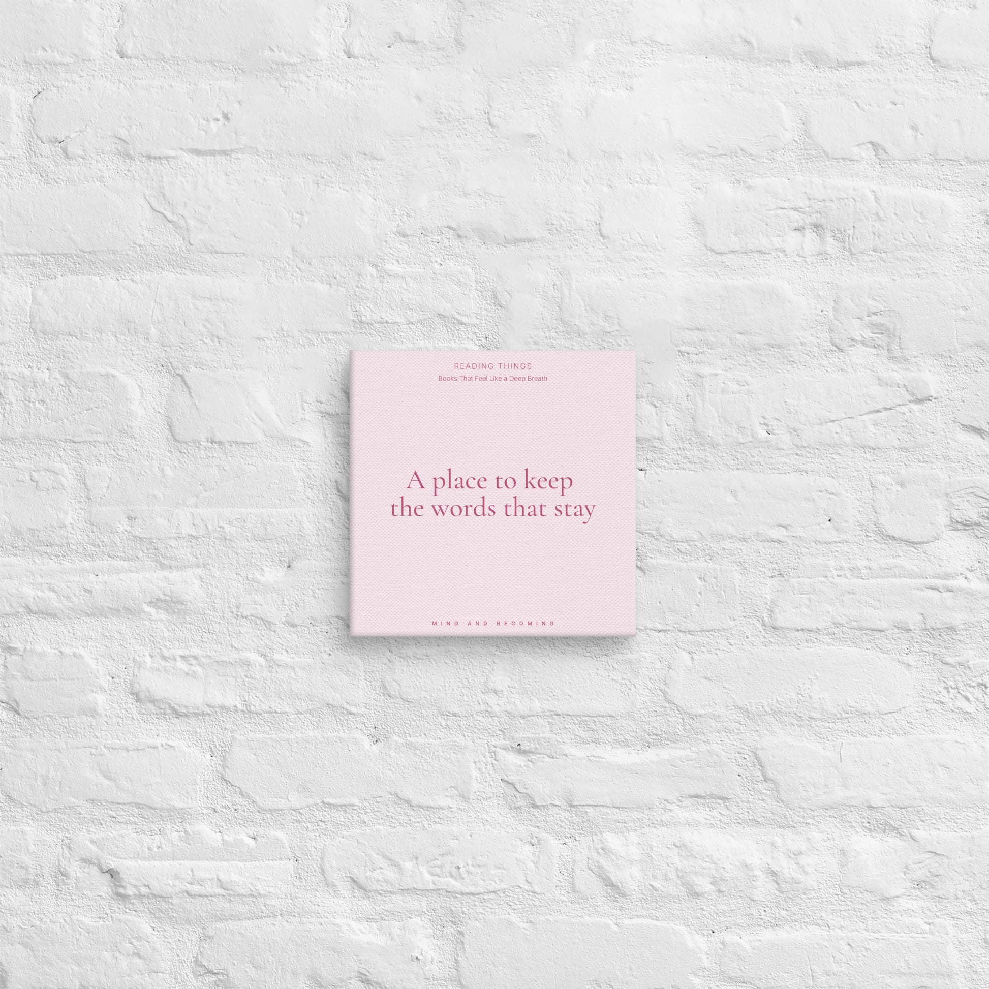 Canvas print soft pink stay