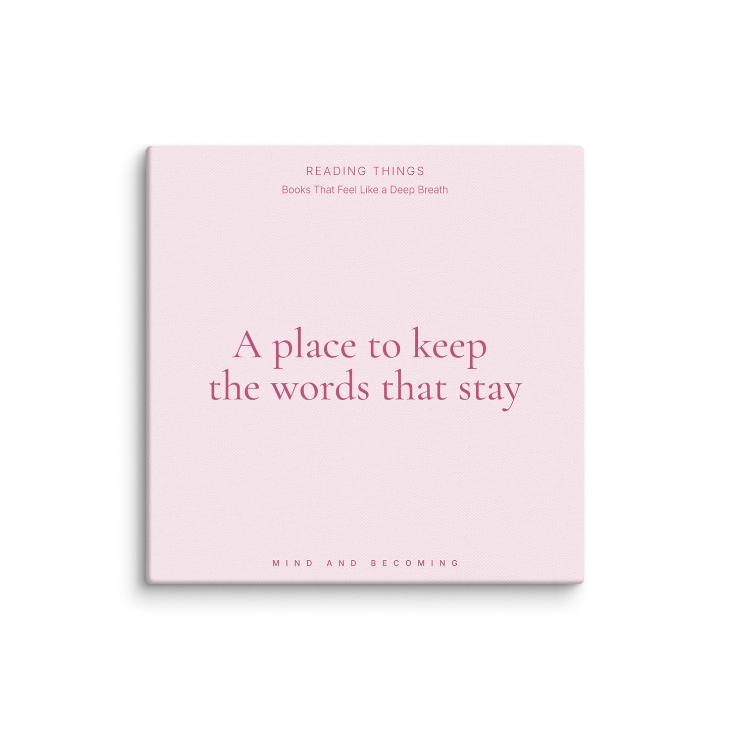 Pink book cover with text on a white background