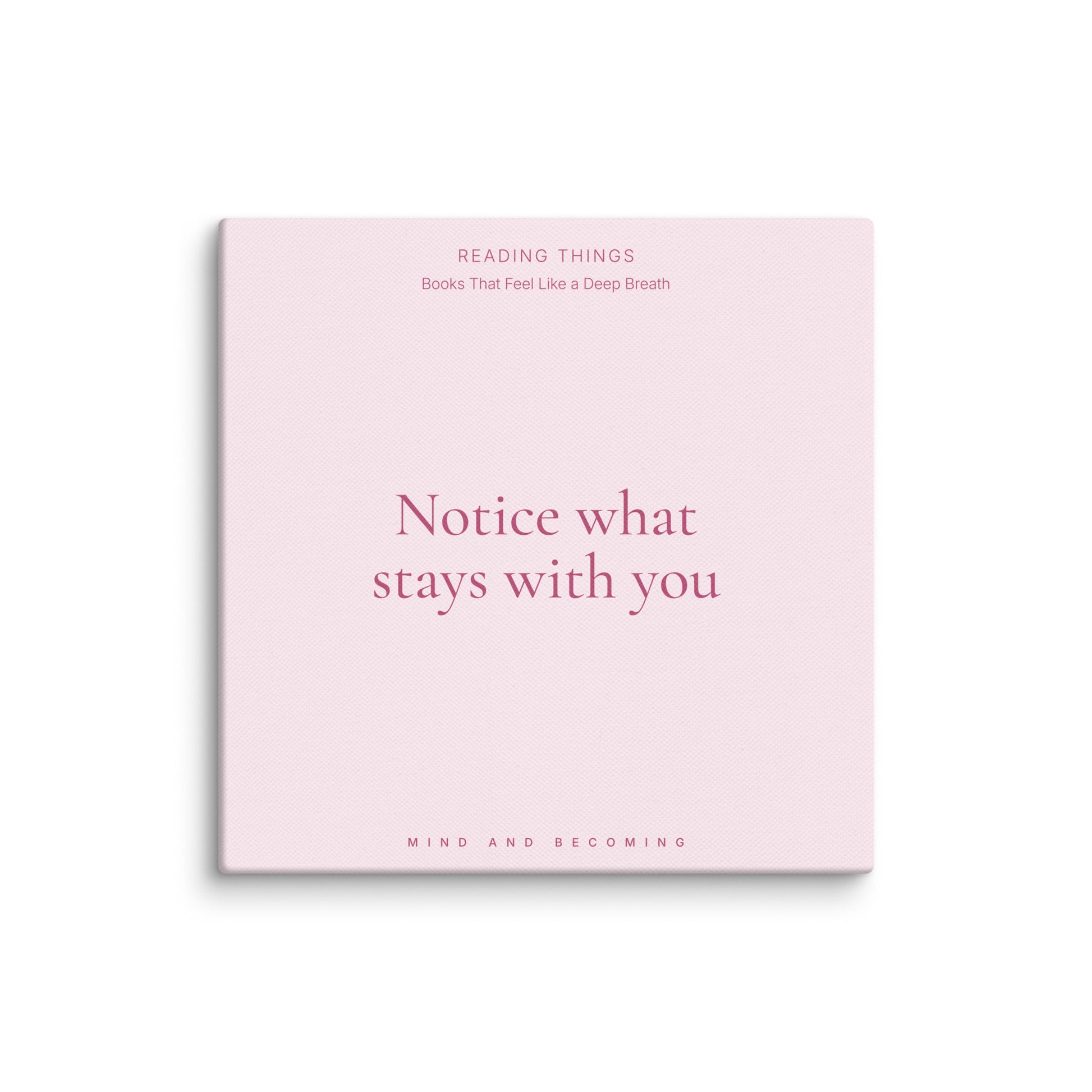 Pink book cover with text on a white background