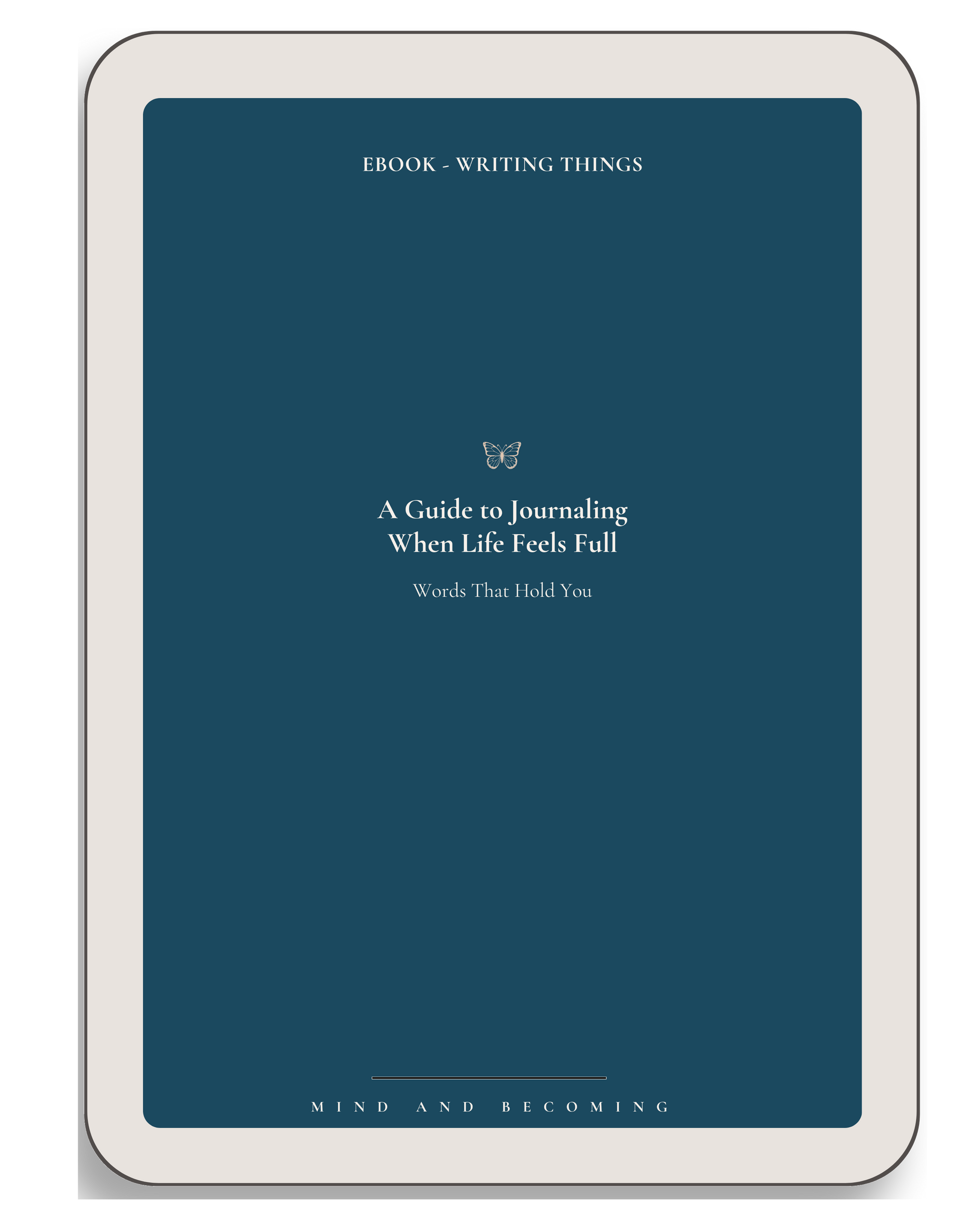 Ebook cover title A guide to journaling when life feels full