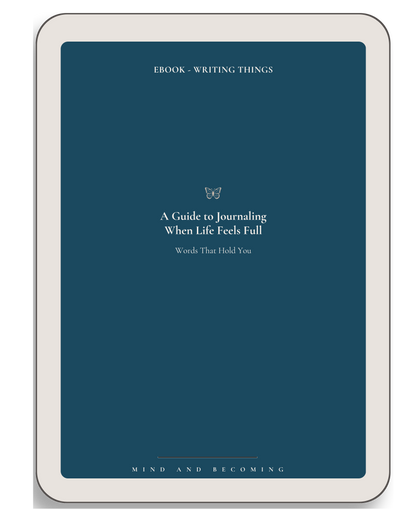 Ebook cover title A guide to journaling when life feels full