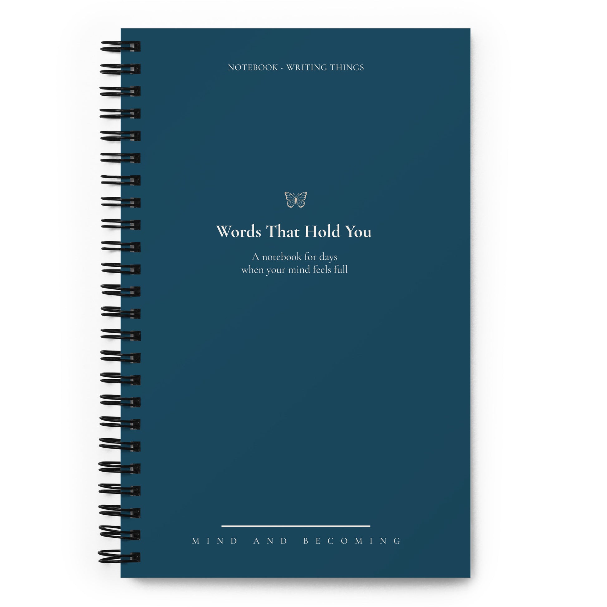 Notebook teal words that holf you