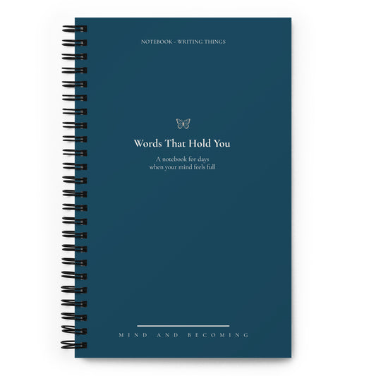 Notebook teal words that holf you